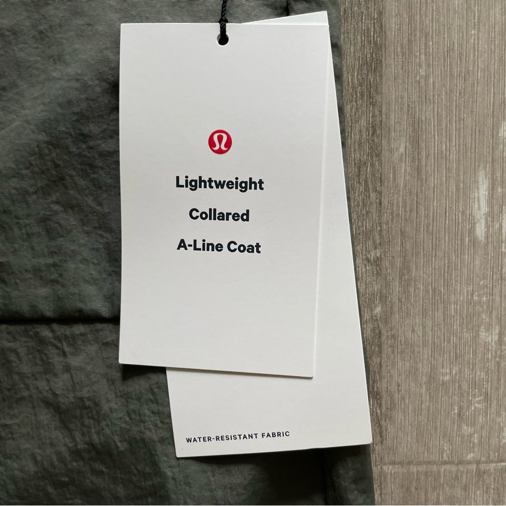 Lululemon Lightweight Collared A-Line Coat Jacket in Grey Sage (green grey) - Picture 7 of 11